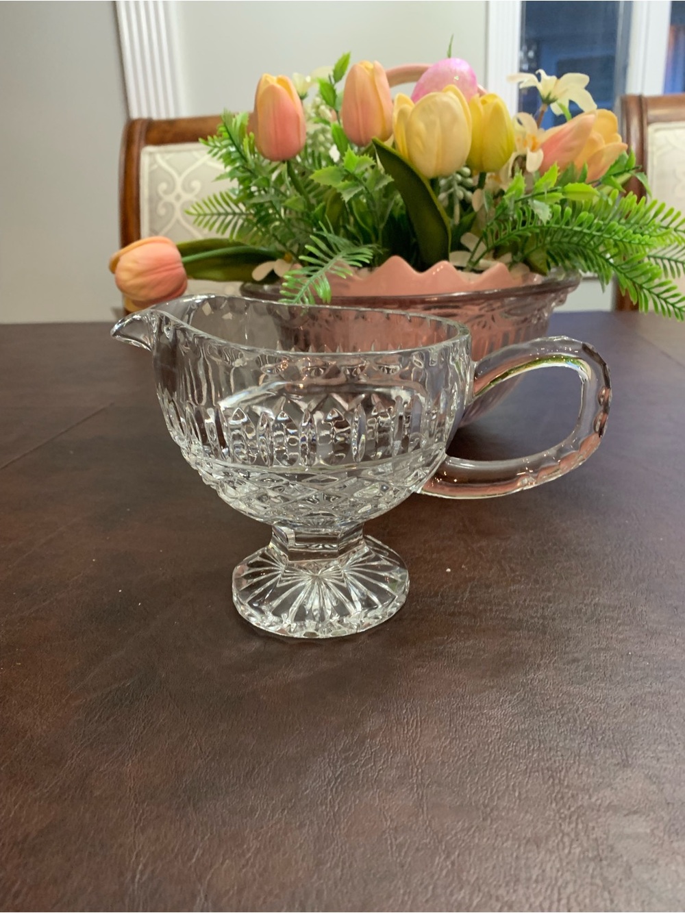 Crystal Glass Gravy Boat